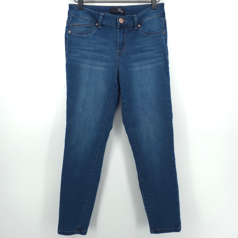 1822 Denim Womens Skinny Jean Jegging 6/28 Blue Dark Wash Stretch Casual